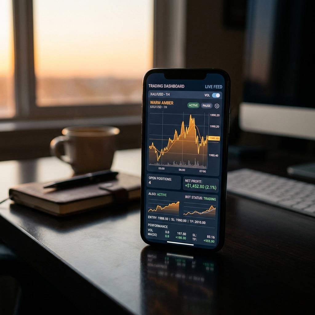 Firme Trocanca AI crypto trading platform dashboard on smartphone